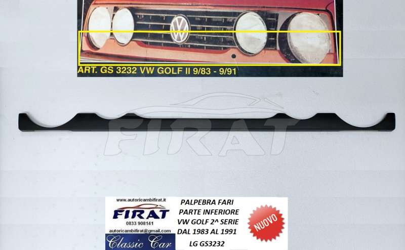 PALPEBRA FARI VW GOLF 83 - 91 INF. (GS3232)